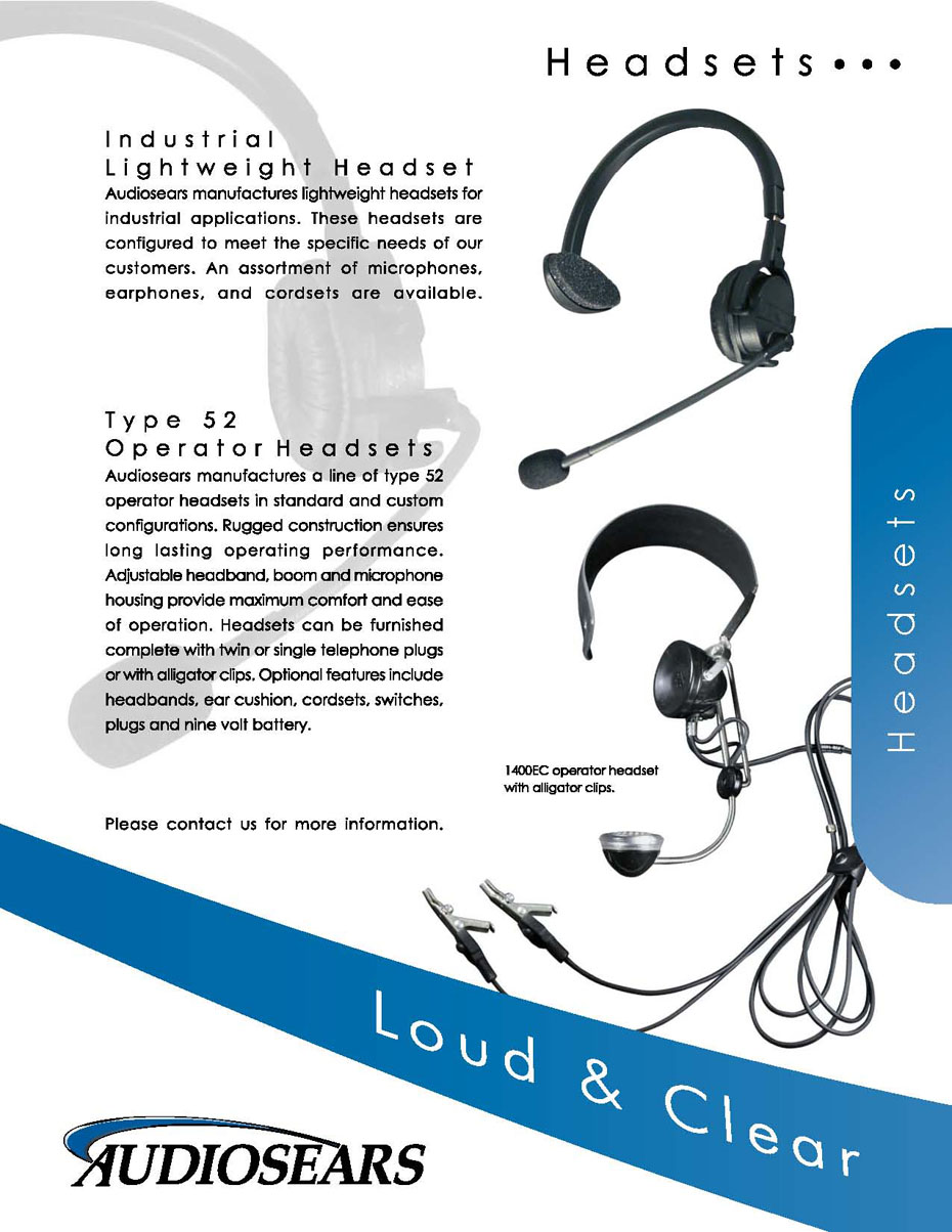 Headsets Cutsheet